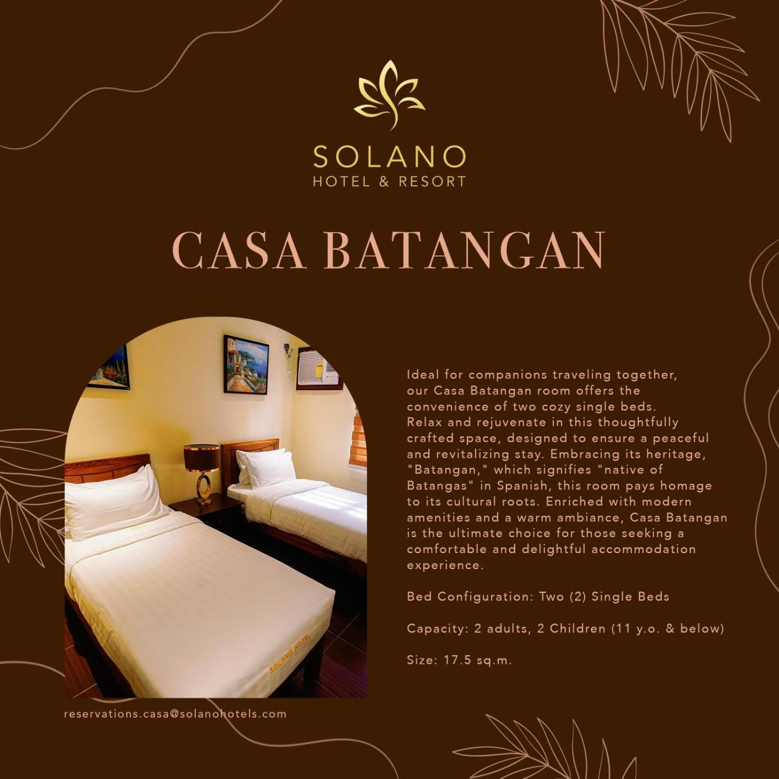 Solano Hotel & Resort At Casa Ysabel Lipa City Eksteriør bilde