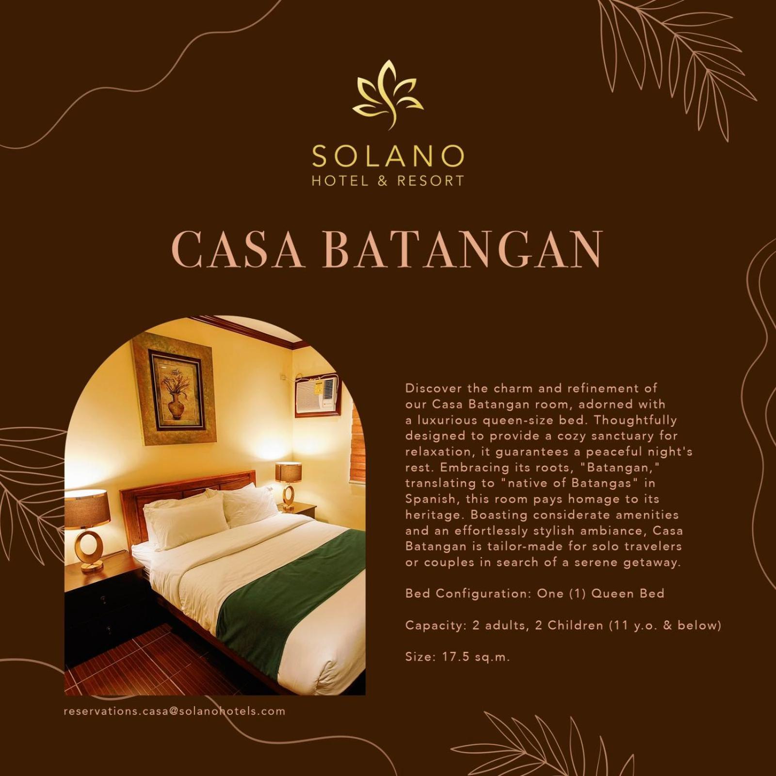 Solano Hotel & Resort At Casa Ysabel Lipa City Eksteriør bilde